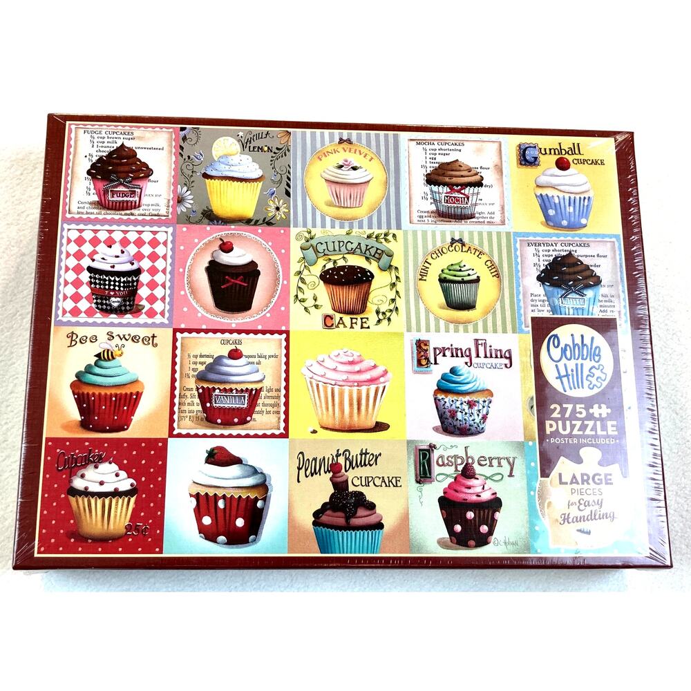 Cobble Hill Puzzle Cupcake Cafe C. Holman New in Sealed Pkg